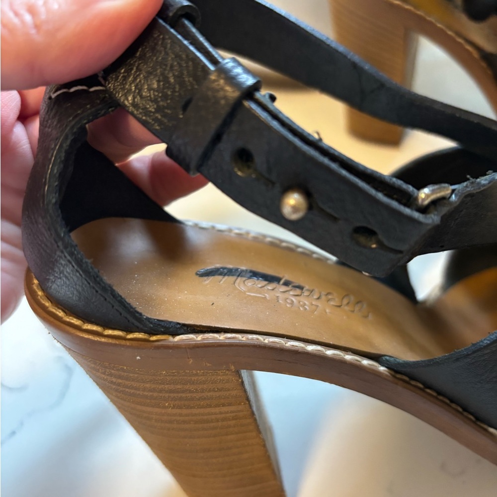 Madewell, Black Leather Heeled Sandals, 7 - Picture 8 of 9